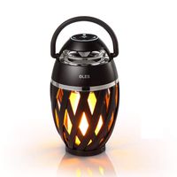 LED Outdoor Table Lamp with Flame Speaker, Hanging Outdoor Garden Lantern for Christmas/Backyard/Outdoor Decor, Outdoor Bluetooth Speakers Lamp with Rich Bass, Best Christmas Gift for Women/Men/Teens