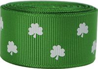 Shamrock Ribbons (1" Shamrocks, 100 Yards)