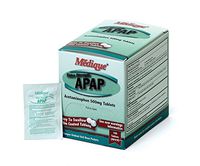Medique Products 17533 Extra Strength APAP Tablets, 50-Packets of 2, Non-Aspirin