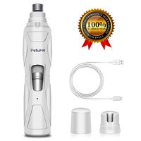 Dog Nail Grinder Upgraded 2 Speed Pet Nail Trimmer Gentle Painless Electric Paws Grooming Trimming Small Medium Large Dogs Cats Portable Rechargeable by Petural