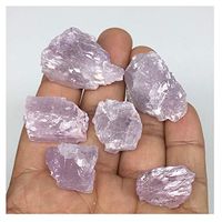 58.9g, 17mm - 33mm, 6pcs, Natural Gemmy Rough Lavender Pink Kunzite Crystal Spodumene, Healing Crystal, Chakra, Reiki, KUN83