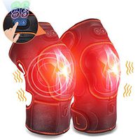 ZWPY Knee Brace Wrap Physiotherapy Massager, Heating Vibration Knee Massager Wireless Rechargeable and Heat Therapy for Arthritis Cramps Stiff Muscles,Blackorange