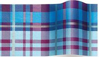 Arctic Plaid Gift Wrapping Tissue Paper for Art DIY Crafts in Bulk - Shades of Blue & Purple # 465-10 Large Sheets Size 20" x 30"