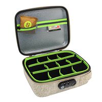 STASHLOGIX Silverton - Locking Stash Bag with Odor Control (Tan, Large)