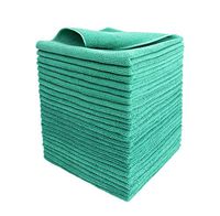 Dri Microfiber Cleaning Cloth Plus 16 x 16 inch (Commercial Grade, Extra Absorb, Cleaning Power and Dry Fast) (240, Green)