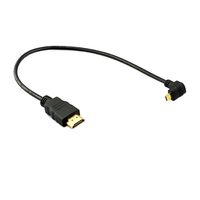 Seadream 1Foot 90 Degree Down Angle Micro HDMI Male To HDMI Male Cable Connector (1Pack)