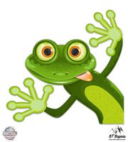 GT Graphics Goofy Frog Face - 5" Vinyl Sticker - for Car Laptop I-Pad - Waterproof Decal