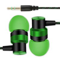 Pandaie Hi Fi To America Universal 3.5mm In-Ear Stereo Earbuds Earphone With Mic For Cell Phone Suits iPhone iPad Samsung Galaxy S A G Huawei Htc Xiaomi 6 7 8 Plus (Green)