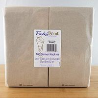 Hoffmaster FP1109 FashnPoint Natural Dinner Napkins, 100% Recycled, 1/8 Fold, 8" x 4" Folded, 15.5" x 15.5" Unfolded, 100 Napkins Per Pack