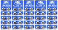 BIRUGEAR 50x AG13/LR44 /SR44 Alkaline Button Cell Battery