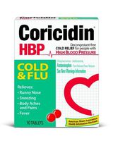 Coricidin HBP Cold and Flu, 10-Count (Pack of 2)
