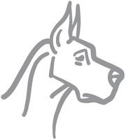 hBARSCI Great Dane Vinyl Decal - 5 Inches - for Cars, Trucks, Windows, Laptops, Tablets, Outdoor-Grade 2.5mil Thick Vinyl - Gray