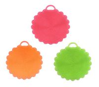 JJMG New Multipurpose Antibacterial Silicone Scrub Scrubber Sponge for Dishwashing, Make up Brush Cleaner 3Pack (New Style 3 pcs)