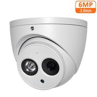 6MP POE IP Camera IPC-HDW4631C-A 3.6mm Indoor Outdoor Dome Security Camera with Audio Built-in Mic, IR Night Vision 50m, H.265, IP67, WDR, 3D DNR, Onvif