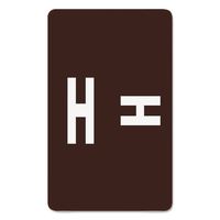 Smead 67178 Alpha-Z Color-Coded Labels, Letter H, Dark Brown, 100 Labels/Pack