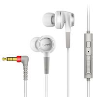 GranVela POD-500 High Resolution in-Ear Headphones with Mic, Noise Isolating Ergo Fit Earphone for iPhone, iPad, Samsung, Android etc (White)