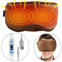 ARRIS Electric USB Heated Eye Mask with 5 Temperature Control Warm Therapeutic Treatment for Relieving Insomnia, Dry Eye, Blepharitis, Meibomian Gland Disease Brown …