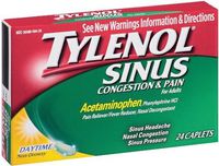 Tylenol Sinus Congestion And Pain Caplets Daytime, 24 Caps (Pack of 4)