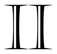 hBARSCI II - Roman Numerals Vinyl Decal - 5 Inches - for Cars, Trucks, Windows, Laptops, Tablets, Outdoor-Grade 2.5mil Thick Vinyl - Black