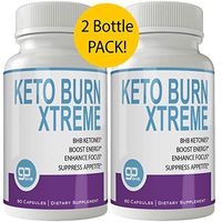 Keto Burn Xtreme Weight Loss Pills 2 Bottle Pack for 60 Days, Extreme Natural Ketogenic Burn Fat Supplement, 800 mg Formula with New GO BHB Salts Formula, Advanced Appetite Suppressant Capsules