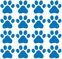 Yadda-Yadda Design Co. Dog Paw Prints - Matte Finish Vinyl Decal Sticker for Walls, Electronics (Color Variations Available) (Blue, 48)