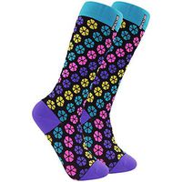 Compression Socks, WXXM Graduated Compression Socks for Sports Running Circulation Flight Travel Nurses & Recover 2 Pairs Hexagon Flower