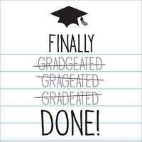 Club Pack of 192 "Finally Done!" Tassel Talk 2-Ply Beverage Napkins 5"