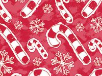 FLAKES & CANDY CANES 24"x100'Gift Wrap Cutter Box (1 unit, 1 pack per unit.)