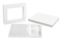 Golden State Art, Pack of 10 White Pre-cut 11x14 Picture Mat for 8.5x11 Photo with White Core Matte Sets. Includes 10 High Premier Acid Free Bevel Cut Mattes & 10 Backing Backers Board & 10 Clear Bags
