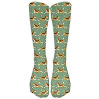 ZXX Men&Women Beagle Jumping Casual Mid-calf Socks Fashion Sports Novelty Below Knee Tube Stockings One Size