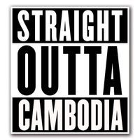 CUSTOMI CAMBODIA Straight Outta Series Custom Decal Sticker for Car Truck Macbook Laptop Air Pro Vinyl