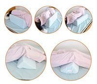 Effortsmy Post Surgery Elevating Side Cushion Pillow - Best for Back, Buttocks and Waist Pain Relief - Breathable and Washable Cover Long 50cm（Blue）