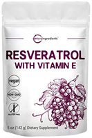 Pure Trans-Resveratrol Powder with Vitamin E, 5 Ounce (142 Grams), Super Antioxidant for Cardiovascular & Immune System Support, Non-GMO and Vegan Friendly