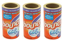 Lint Roller Refill, Bounce Outdoor, 3 Pack (Bounce With Febreze Fresh Scent)