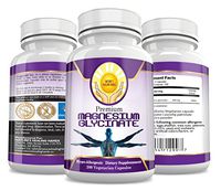 Magnesium Glycinate 400 Mg Per Serving 200 Veggie Capsules Easy to Absorb Easy Digestible High Quality Supports Cells Nerves Muscles Bones No GMO