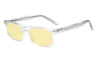 Eyekepper Acetate Frame Blue Light Blocking Computer Glasses-Yellow Tinted Lens Eyeglasses (Transparent, 1.50)