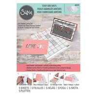 Sizzix 663533 Accessory Sticky Grid Sheets 6" x 8 1/2" 5 Pack, Multicolor 5