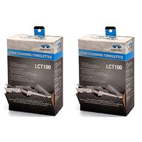 Pyramex Individually Packaged Lens Cleaning Towelettes – 100 Pack – 8” x 5” Size – No Streaks (2 Boxes)