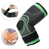 Zerone 3D Braided Compression Elbow Brace Unisex Elbow Support Elbow Guard, Elastic & Breathable Arm Warm Protector Golf Tennis Workout Weightlifting Arm Sleeve Tendonitis Arthritis Pain Relief(L)