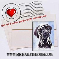 Michael Steddum Dalmatian Head Study Note Card Set