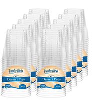 Embellish Crystal Clear Disposable Heavy Duty Plastic 8 Oz Dessert Cups, 200 Tumblers, Ideal For Wedding, Catering, Parties, Buffets, Events, Or Everyday Use, 10 Packs