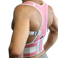 Active Authority B002XL-P Thoracic Back Brace Magnetic Posture Corrector Support for Back Neck Shoulder Upper Back Pain Relief - Pink, Extra Large (waist 110cm)