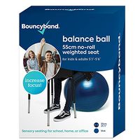 Balance Ball - No-Roll Weighted Seat is a Flexible Chair for School, Office or Home (Medium, Dark Blue)