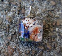 Hawaiian Healing Orgonite-Orgone Energy Pendants for Weightloss with Hematite, Sodalite, Sunstone and Apatite (Small Square)
