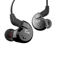 OKCSC TRN V80 in Ear Monitor,2BA+2DD Quad Driver Hybrid 2 Pin Removable HiFi Earphone,Stereo Deep Bass Earbuds,Metal & Noise Canceling Headset(Black,No mic)