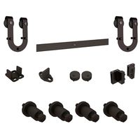 NATIONAL MFG CO N186964 ORB BARN DOOR TRACK KIT, 72", Oil Rubbed Bronze