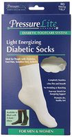 Activa Pressure Lite Light Energizing Diabetic Calf Socks, White, Medium