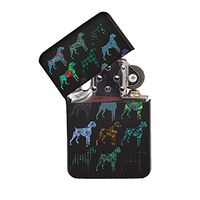 Boxer Dog Pattern - Black Lighter Windproof Flip-Top Refillable with tin Gift Box