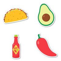 Taco Tuesday Sticker Pack Tacos Stickers - 4 Pack - Sticker Vinyl Decal - Laptop, Phone, Tablet Vinyl Decal Sticker (4 Pack) S183149
