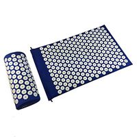 Xuan Yu Massage Acupressure Mat & Pillow Set Wellness Therapy Massage Yoga Mat, Relieve Back, Neck Pain, Relax Muscles, Relieve Insomnia, Includes Acupressure Mat + Pillow (Color : Blue)